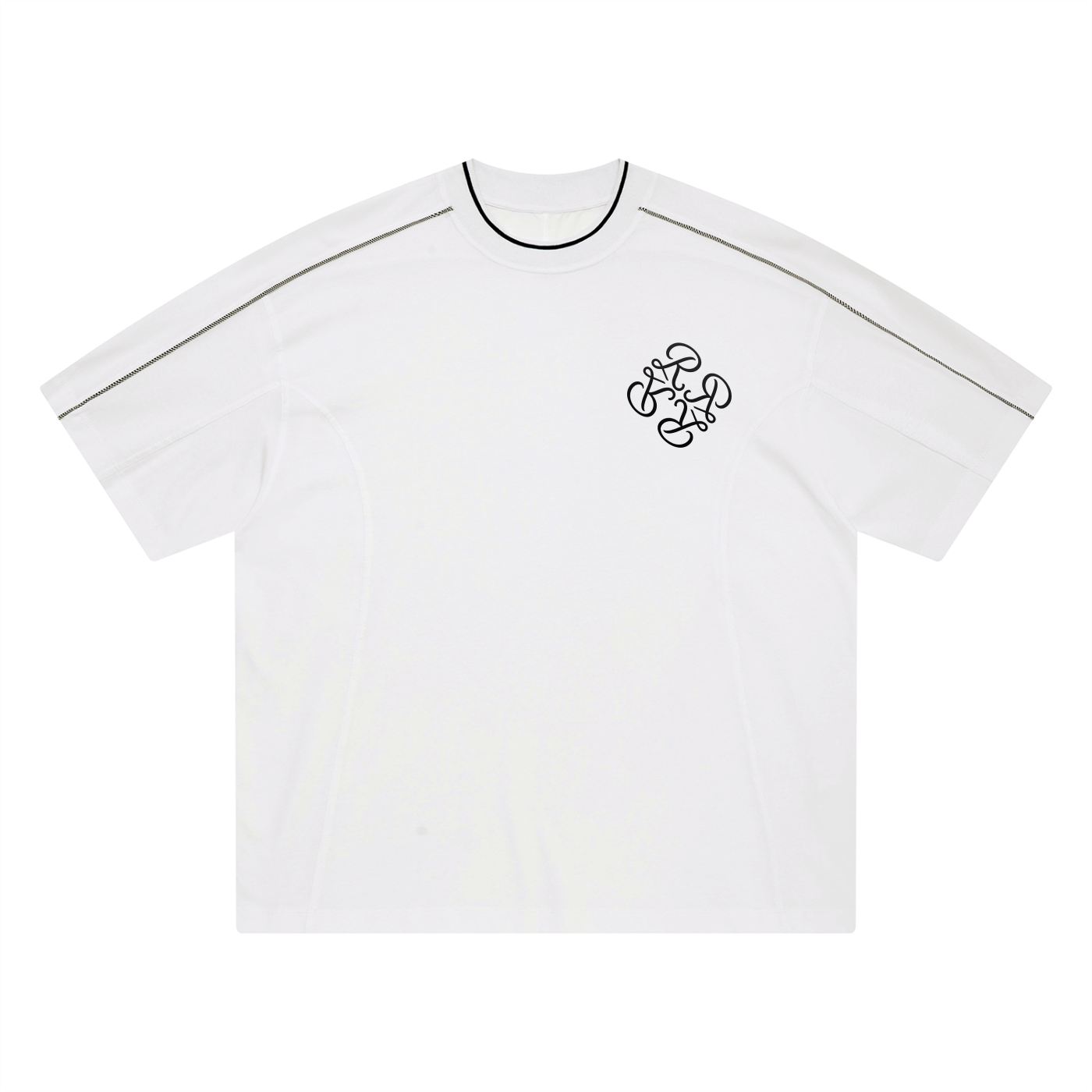 Unisex Oversized Contrast Tape T-Shirt