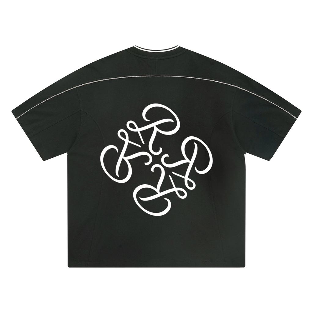 Unisex Oversized Contrast Tape T-Shirt